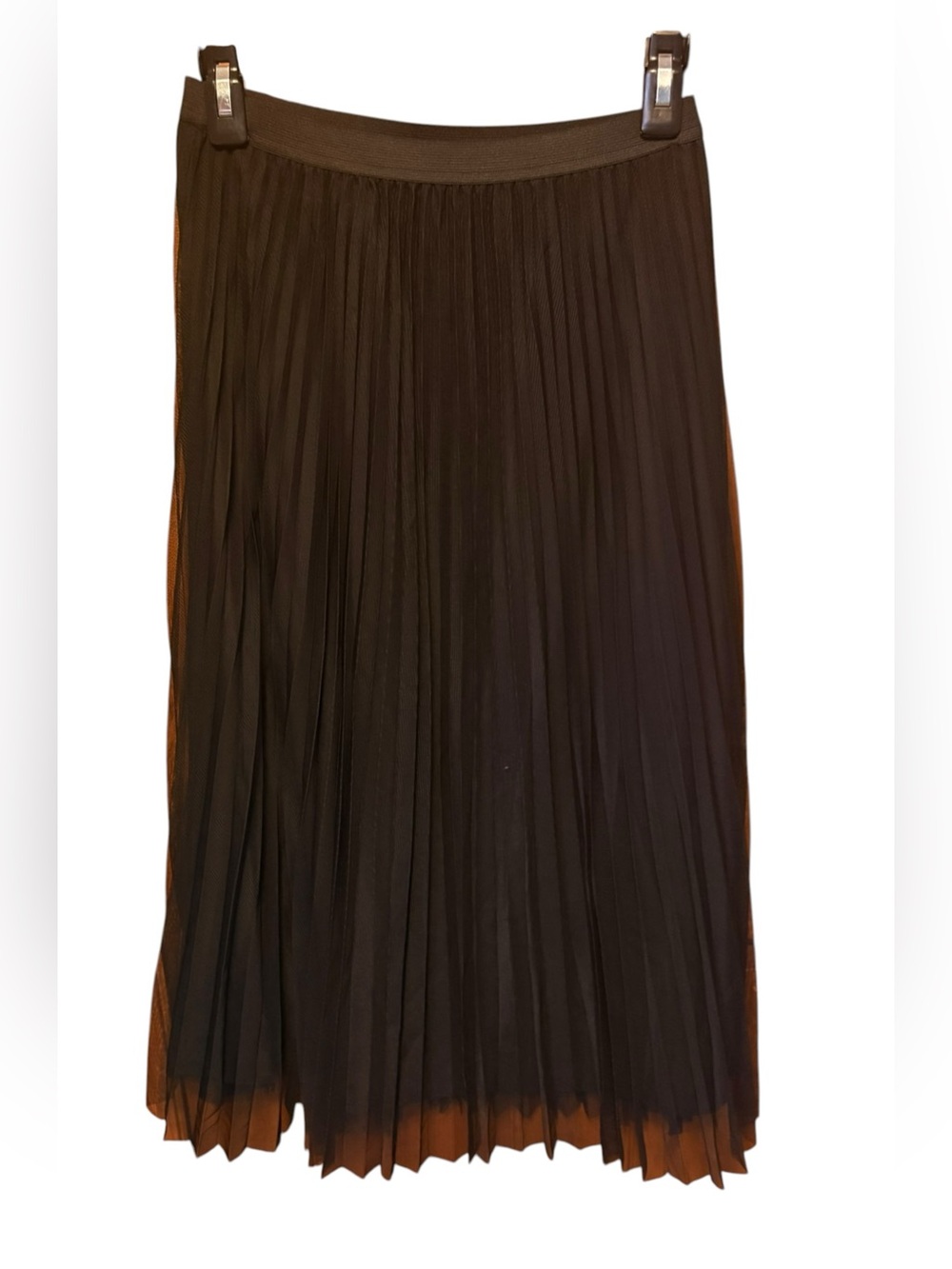 Sanctuary Black Pleated Mesh Tulle Midi Skirt XS NWT Sheer Flowy Party - Picture 4 of 7